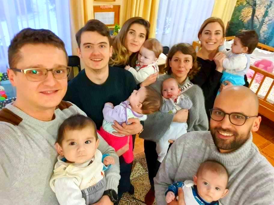 Team members participating in social cause